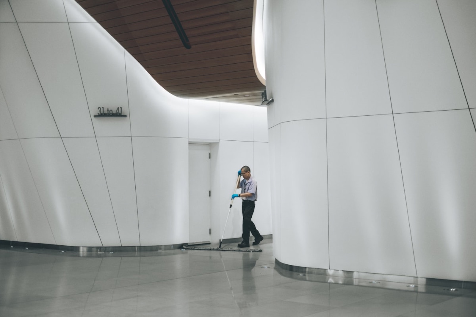 Royal Caspian cleaning crew servicing a large facility floor